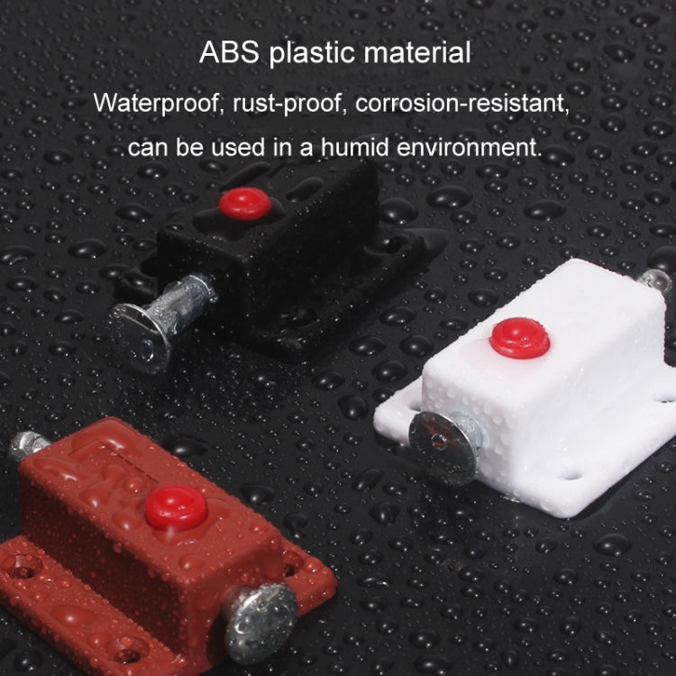 2pcs Plastic Cabinet Door Spring Latch Window Door Bolts Safety Latch Lock, Style: Without Lid Black by bashfashion