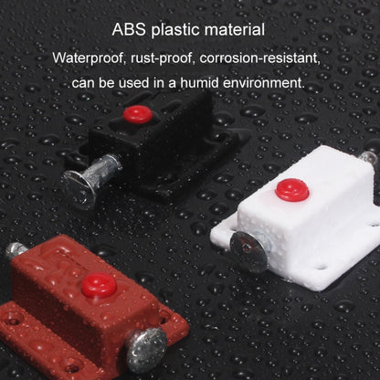 2pcs Plastic Cabinet Door Spring Latch Window Door Bolts Safety Latch Lock, Style: With Lid White by bashfashion