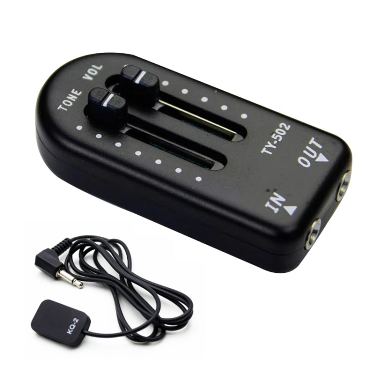 Stick-on Miniature Violin Guitar Universal Pickup(Black) by bashfashion