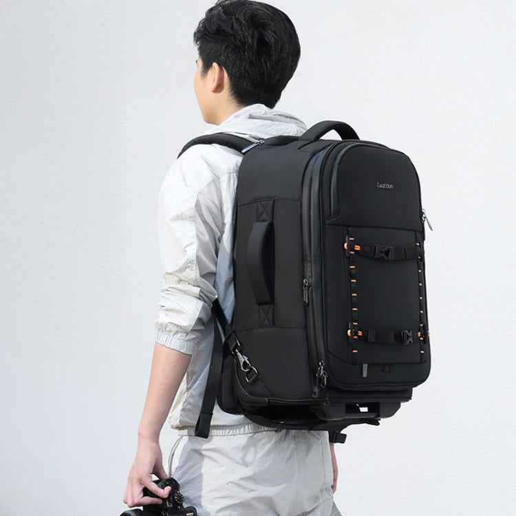 Cwatcun D136 Generation 1 Large Camera Trolley Shoulder Bag Large Capacity Outdoor Photography Storage Case(Black) by Cwatcun