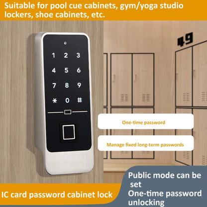 F8 Electronic Cabinet Lock Keyless Password Intelligent Card Unlock, Spec: Fingerprint Version by bashfashion