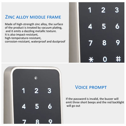 F8 Electronic Cabinet Lock Keyless Password Intelligent Card Unlock, Spec: Fingerprint Version by bashfashion