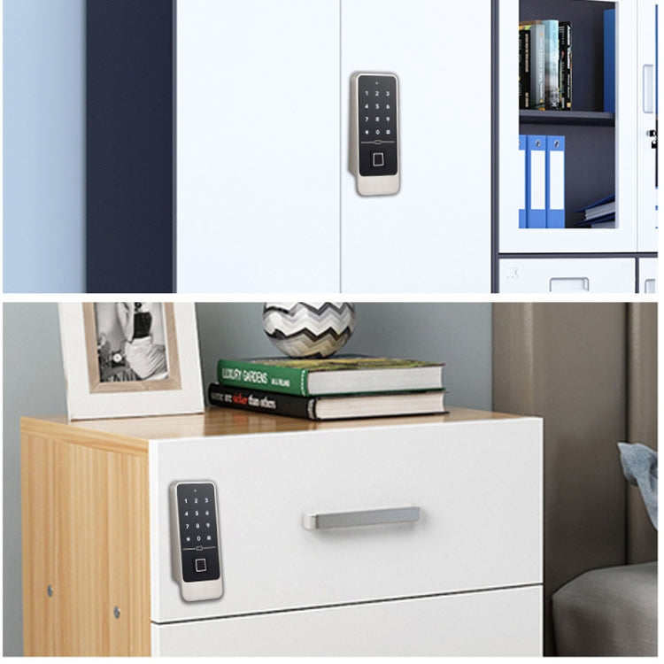 F8 Electronic Cabinet Lock Keyless Password Intelligent Card Unlock, Spec: Fingerprint Version by bashfashion