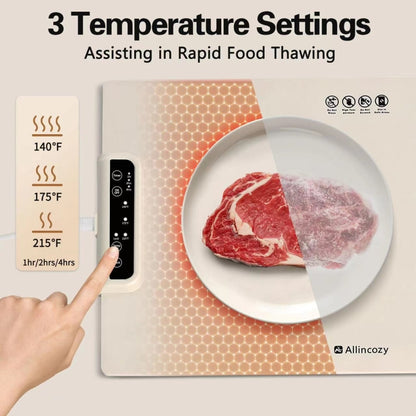240W Electric Warming Tray Food Warmer with Adjustable Temperature, Timed Close AU Plug by bashfashion
