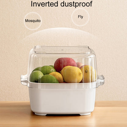 Kitchen Double Layer Drainage Basket Vegetable And Fruit Storage Rack, Style: White Medium by bashfashion