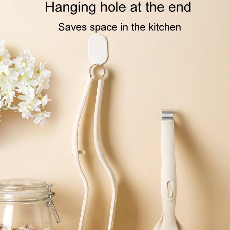 Household Spatula Clip Kitchen Anti-Scald And High Temperature Resistant Food Clamp(White) by bashfashion