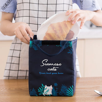 Lunch Thermal Bag Cooler Picnic Tote Food Bag Large Capacity Insulated Storage Pack, Style: Big Eyes Bunny by bashfashion