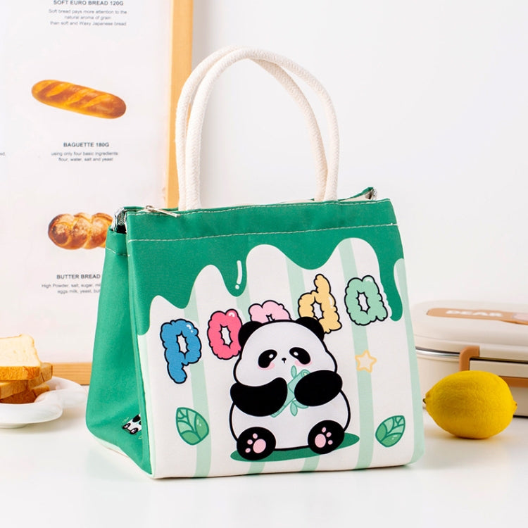 Cute Cartoon Portable Thermal Bento Bag Thickened Aluminum Film Insulation Lunch Box Storage Bag, Style: Panda by bashfashion