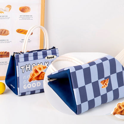 Cute Cartoon Portable Thermal Bento Bag Thickened Aluminum Film Insulation Lunch Box Storage Bag, Style: Panda by bashfashion