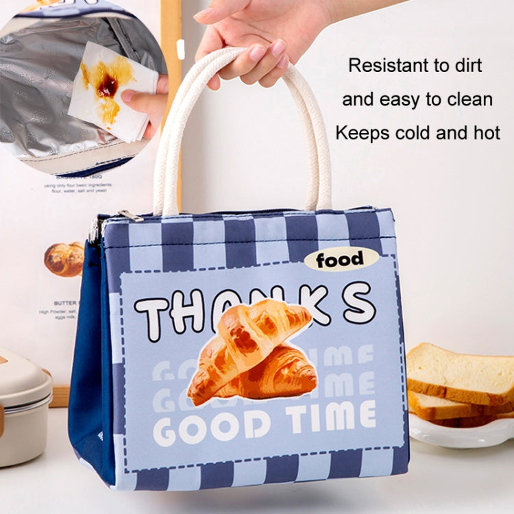 Cute Cartoon Portable Thermal Bento Bag Thickened Aluminum Film Insulation Lunch Box Storage Bag, Style: Bread by bashfashion