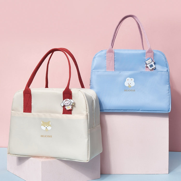 Thickened Portable Thermal Lunch Bag Waterproof Large Capacity Bento Bag With Badge(Purple) by bashfashion