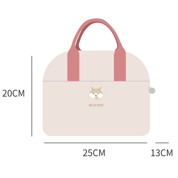 Thickened Portable Thermal Lunch Bag Waterproof Large Capacity Bento Bag With Badge(Purple) by bashfashion