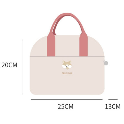 Thickened Portable Thermal Lunch Bag Waterproof Large Capacity Bento Bag With Badge(Blue) by bashfashion