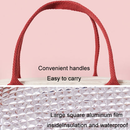 Thickened Portable Thermal Lunch Bag Waterproof Large Capacity Bento Bag With Badge(Purple) by bashfashion