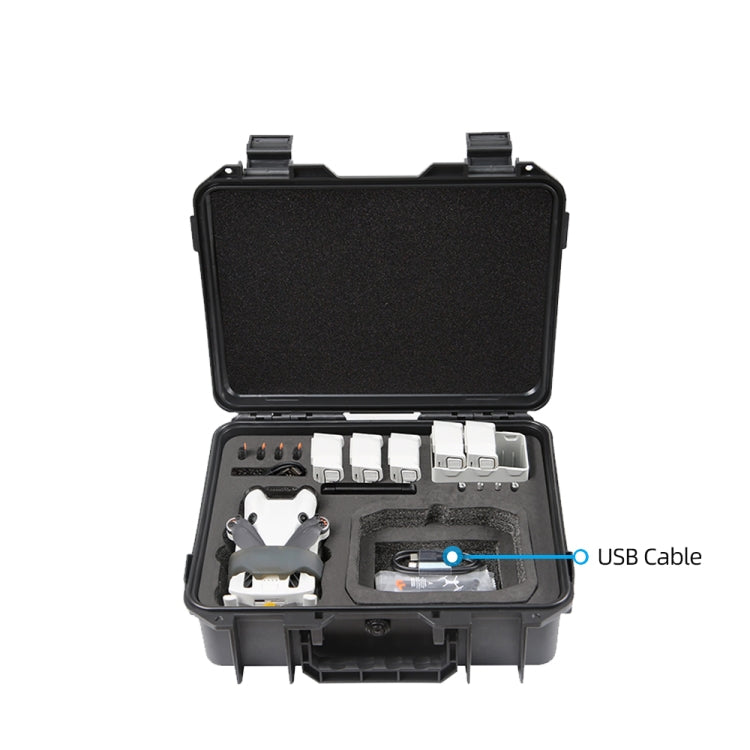 For DJI Mini 4 Pro Drone Suitcase Explosion-proof Box Compatible with RC 2 & RC-N2(Black) by bashfashion