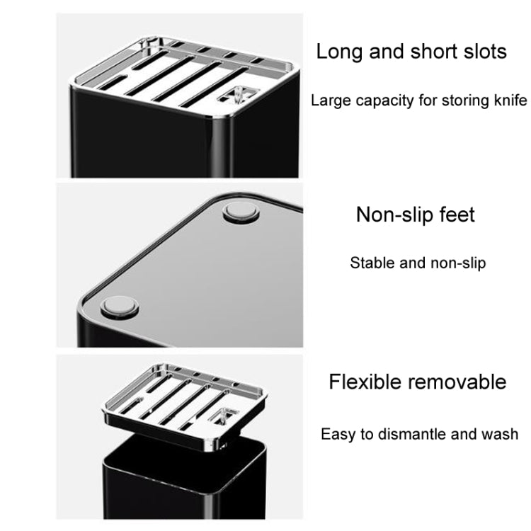 Kitchen Knife Organizer Household Cooking Knife Storage Rack(Black) by bashfashion