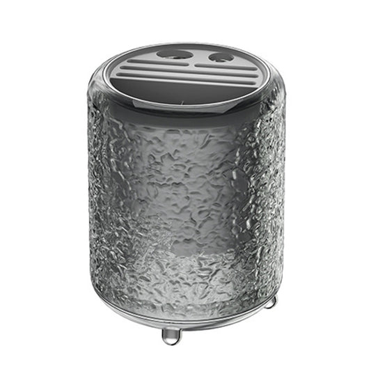 Kitchen Swivel Shelf Multifunctional Household Knife And Chopsticks Storage Rack(Transparent Gray) by bashfashion