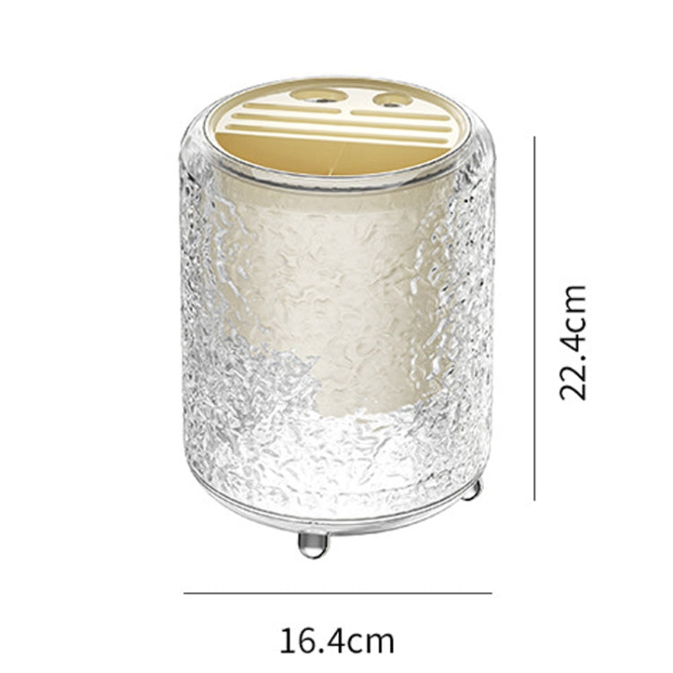 Kitchen Swivel Shelf Multifunctional Household Knife And Chopsticks Storage Rack(Transparent Gray) by bashfashion