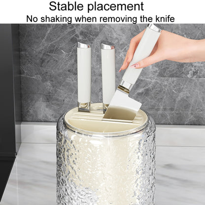 Kitchen Swivel Shelf Multifunctional Household Knife And Chopsticks Storage Rack(Transparent Gray) by bashfashion