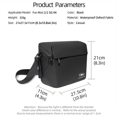 For DJI Mini 4K / Mini 2 SE / Mini 2 Portable Waterproof Shoulder Bag Messenger Bag(Black) by bashfashion