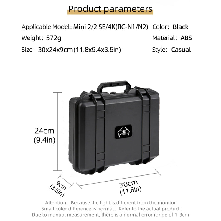 For DJI Mini 4K / Mini 2 SE / Mini 2 Suitcase Explosion-Proof Box Compatible With RC-N1 / N2(Black) by bashfashion