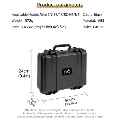 For DJI Mini 4K / Mini 2 SE / Mini 2 Suitcase Explosion-Proof Box Compatible With RC-N1 / N2(Black) by bashfashion