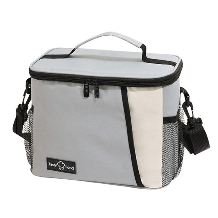Portable Handheld Insulated Lunch Pack Outdoor Picnic Insulated Bento Bag(Gray) by bashfashion