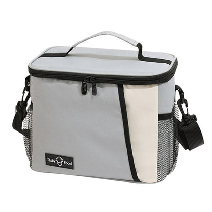 Portable Handheld Insulated Lunch Pack Outdoor Picnic Insulated Bento Bag(Gray) by bashfashion