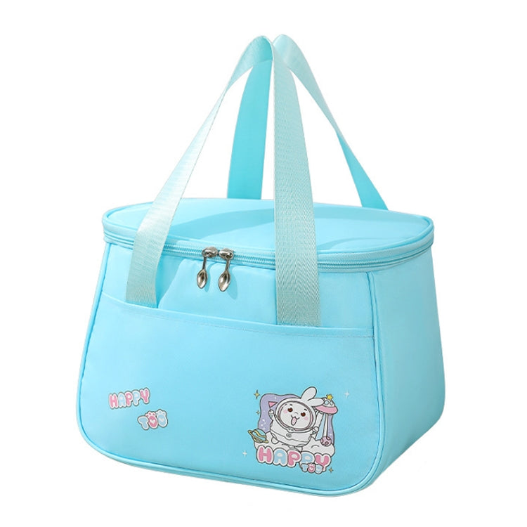 Portable Handheld Insulated Lunch Pack Outdoor Picnic Thicked Bento Bag(Blue) by bashfashion