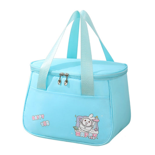 Portable Handheld Insulated Lunch Pack Outdoor Picnic Thicked Bento Bag(Blue) by bashfashion