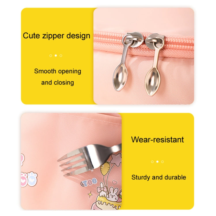 Portable Handheld Insulated Lunch Pack Outdoor Picnic Thicked Bento Bag(Pink) by bashfashion