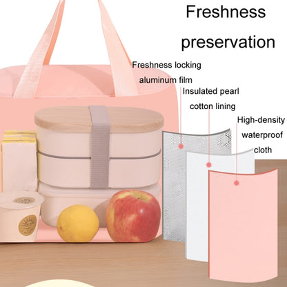 Portable Handheld Insulated Lunch Pack Outdoor Picnic Thicked Bento Bag(Blue) by bashfashion