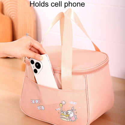 Portable Handheld Insulated Lunch Pack Outdoor Picnic Thicked Bento Bag(Pink) by bashfashion