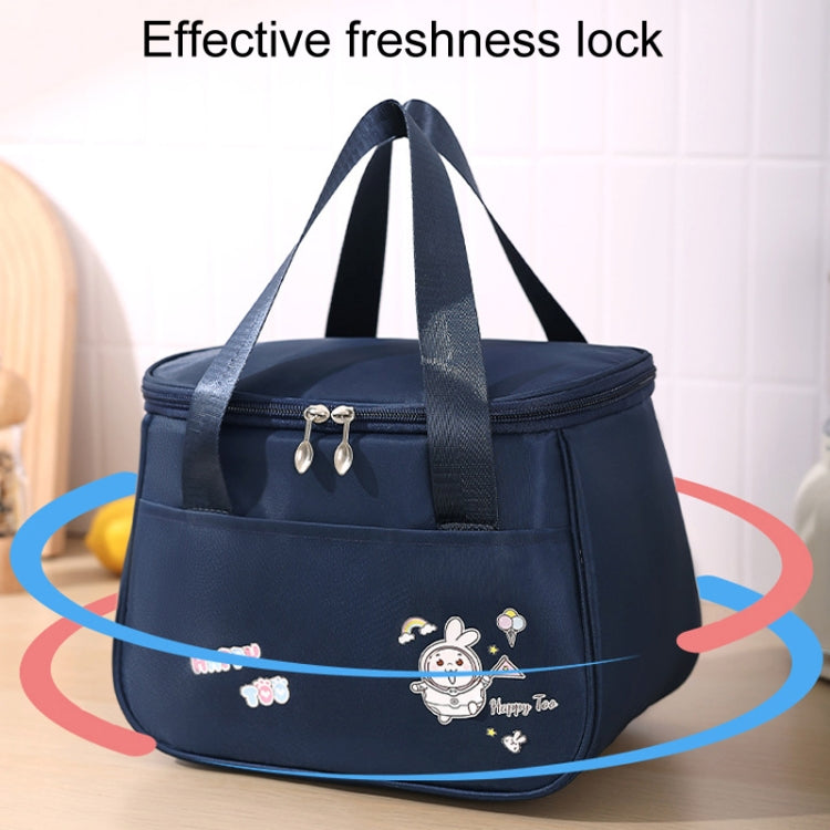 Portable Handheld Insulated Lunch Pack Outdoor Picnic Thicked Bento Bag(Beige) by bashfashion