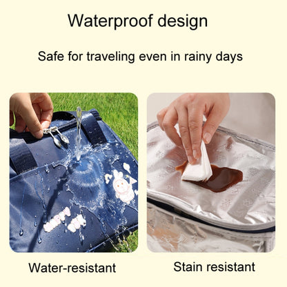 Portable Handheld Insulated Lunch Pack Outdoor Picnic Thicked Bento Bag(Beige) by bashfashion