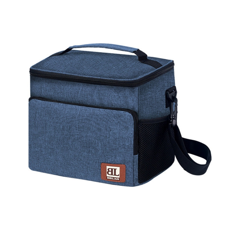 Large Capacity Waterproof Insulated Bag Outdoor Picnic Portable Bento Pack, Style: 12L Navy Blue Small by bashfashion