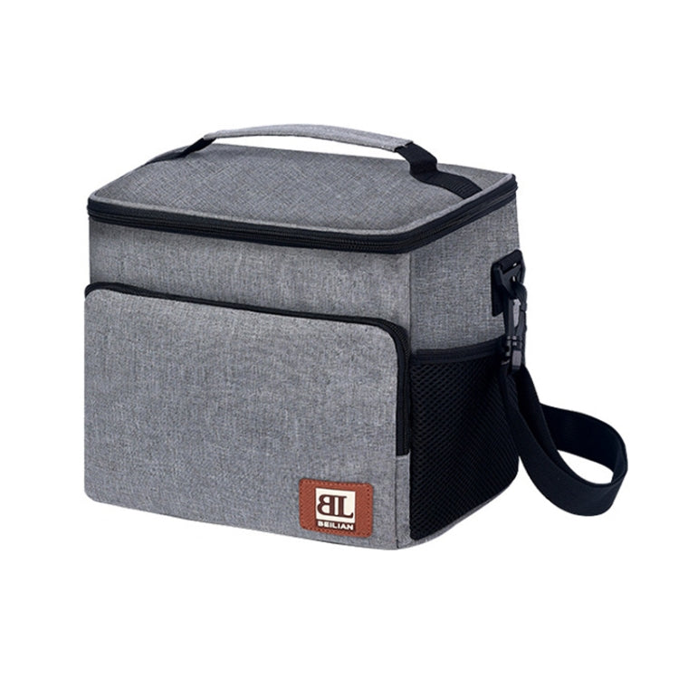 Large Capacity Waterproof Insulated Bag Outdoor Picnic Portable Bento Pack, Style: 12L Gray Small by bashfashion