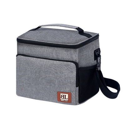Large Capacity Waterproof Insulated Bag Outdoor Picnic Portable Bento Pack, Style: 12L Gray Small by bashfashion