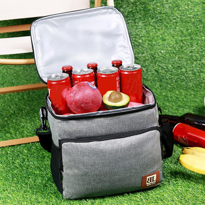 Large Capacity Waterproof Insulated Bag Outdoor Picnic Portable Bento Pack, Style: 12L Gray Small by bashfashion