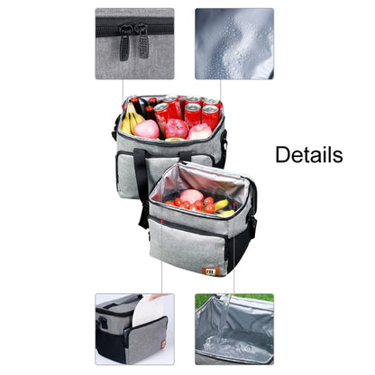 Large Capacity Waterproof Insulated Bag Outdoor Picnic Portable Bento Pack, Style: 27L Black Large by bashfashion