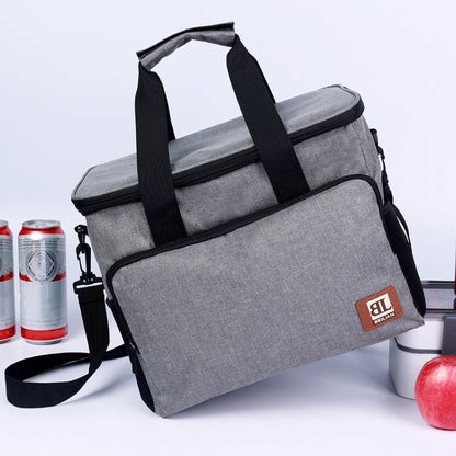 Large Capacity Waterproof Insulated Bag Outdoor Picnic Portable Bento Pack, Style: 12L Gray Small by bashfashion