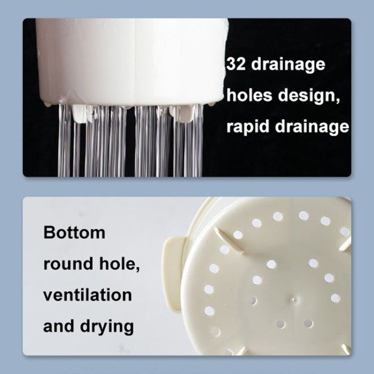 Multifunctional Household Chopsticks Spoon Storage Rack Double-layer Kitchen Drain Holder(Light Blue) by bashfashion