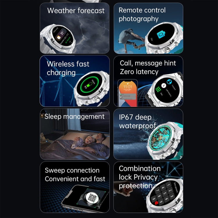 WS-37 1.43-Inch AMOLED IP67 Waterproof Health Monitoring Bluetooth Call Smart Watch(Black) by bashfashion