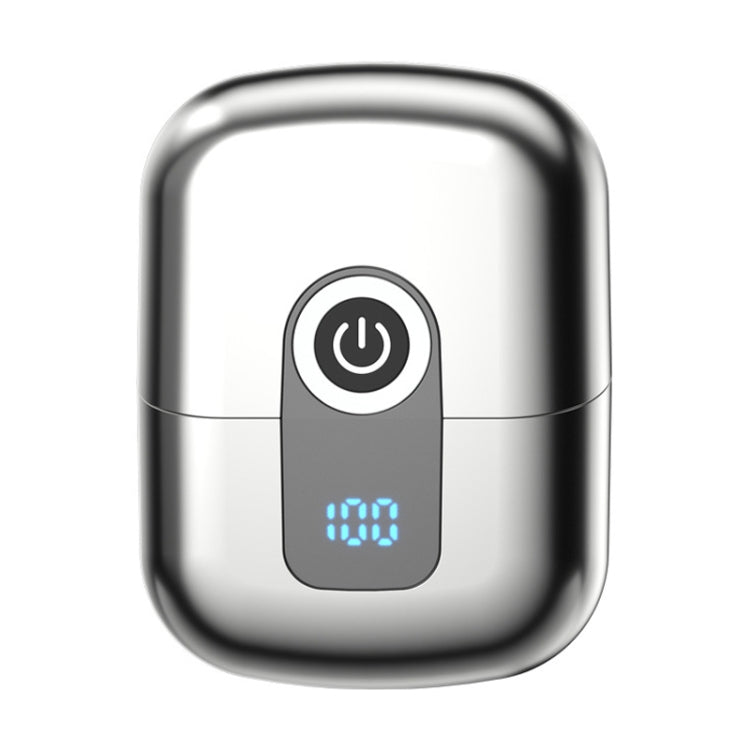 Double Ring Magnetic Electric Shaver Travel Portable Rechargeable Full Body Washable Men Razor(Silver) by bashfashion