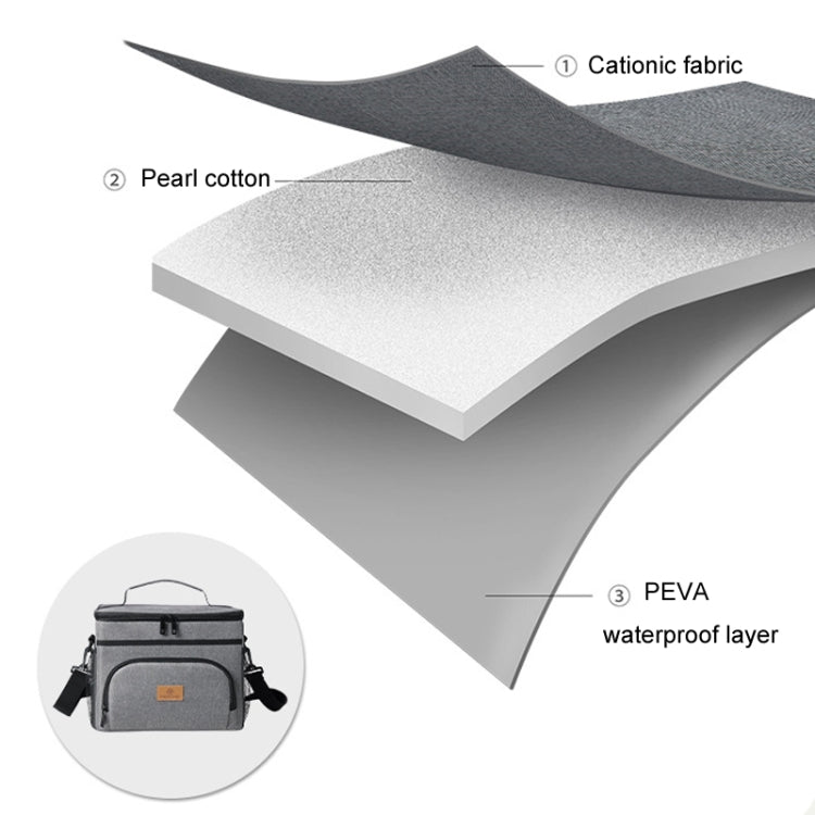 Camping Portable Insulated Pack Outdoor Picnic Large Capacity Lunch Bag(Black) by bashfashion