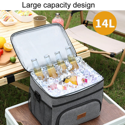 Camping Portable Insulated Pack Outdoor Picnic Large Capacity Lunch Bag(Black) by bashfashion