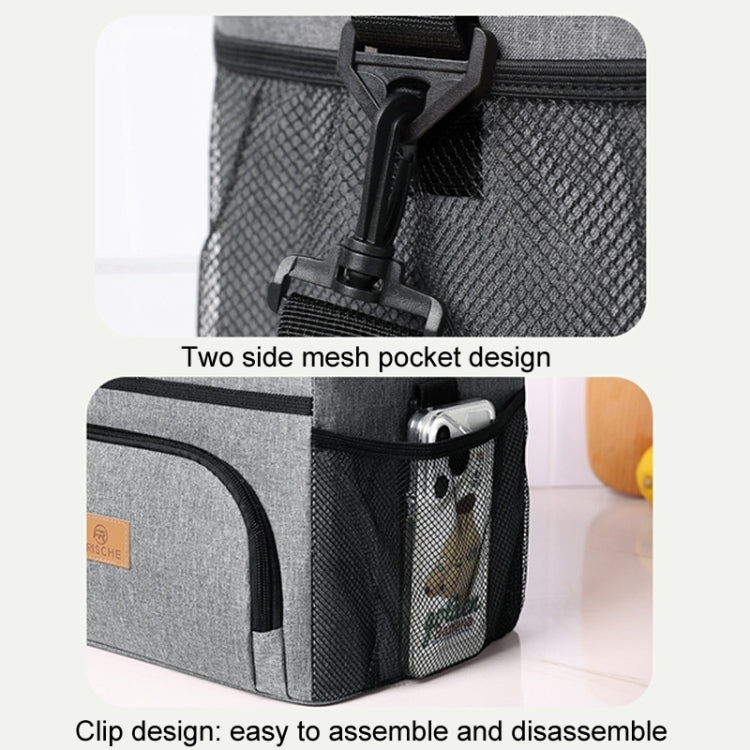 Camping Portable Insulated Pack Outdoor Picnic Large Capacity Lunch Bag(Black) by bashfashion