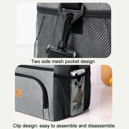 Camping Portable Insulated Pack Outdoor Picnic Large Capacity Lunch Bag(Black) by bashfashion