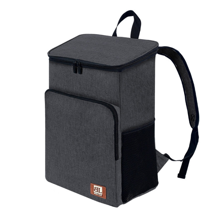 20L Camping Portable Double Shoulder Insulated Pack Outdoor Picnic Large Capacity Lunch Bag(Black) by bashfashion