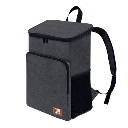 20L Camping Portable Double Shoulder Insulated Pack Outdoor Picnic Large Capacity Lunch Bag(Black) by bashfashion